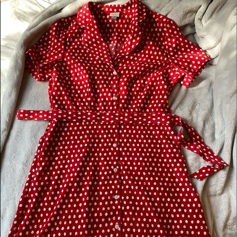 Red & White Polka Dot Dress size (M) from target